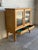 In Style of Henning Kjærnulf Oak Cabinet Storage With 2 Glass Doors and Drawers Denmark Mid-Century Modern 1960s For Sale - Image 4 of 11