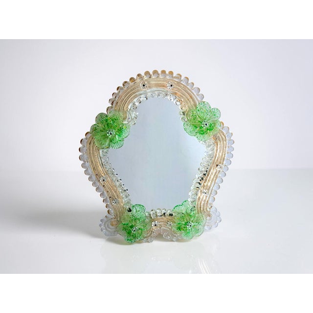 Wood Murano Glass Table Mirror, 1970s For Sale - Image 7 of 11
