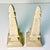 Antique White 1980s Vintage Boho Chic Hollywood Regency Crackle Finish Ceramic Obelisk - A Pair. For Sale - Image 8 of 12