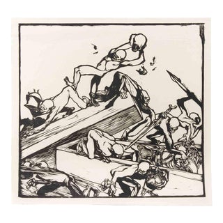 Duilio Cambellotti, The Predators II, Woodcut For Sale