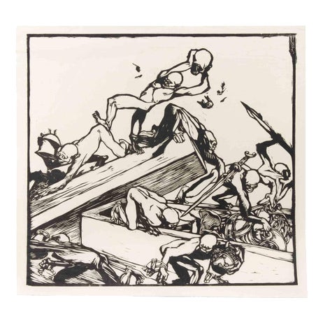 Duilio Cambellotti, The Predators II, Woodcut For Sale
