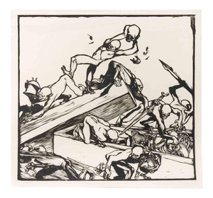 Duilio Cambellotti, The Predators II, Woodcut