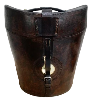 Victorian Gentlemans Triple Leather Hat Bucket from Scott & Co, 1890s