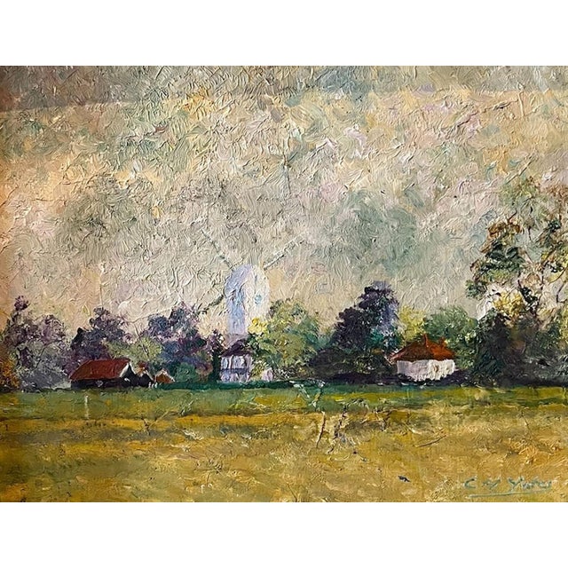 American Landscape Painting by Charles Yates on Board For Sale - Image 3 of 7