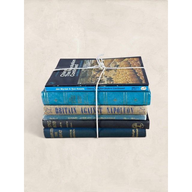 Blue Collection of English Vintage Books For Sale - Image 8 of 8