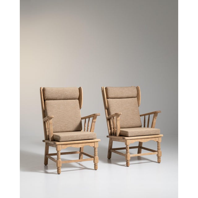 1970s Mid-Century Modern Brown Wood Pair of Club Chairs For Sale - Image 11 of 13