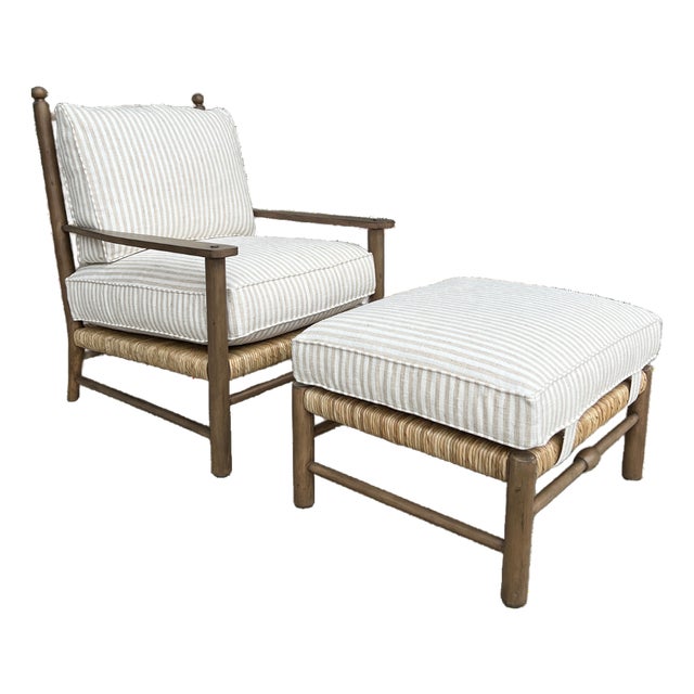 Cr Laine June Rush Chair and Ottoman Set For Sale