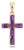Natural Amethyst Cross Pendant | Emerald Cut Purple Gemstone Cross Necklace | February Birthstone Necklace For Sale