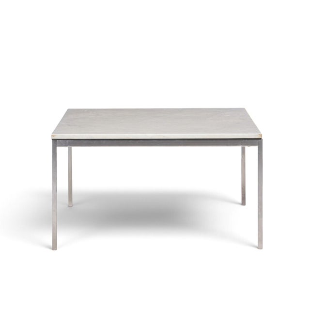Mid 20th Century Florence Knoll Mid Century Chrome and Marble Top Coffee Table For Sale - Image 5 of 8