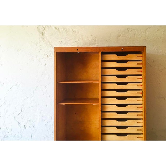 Danish Teak Rolling Doors Storage, 1960s For Sale - Image 4 of 10