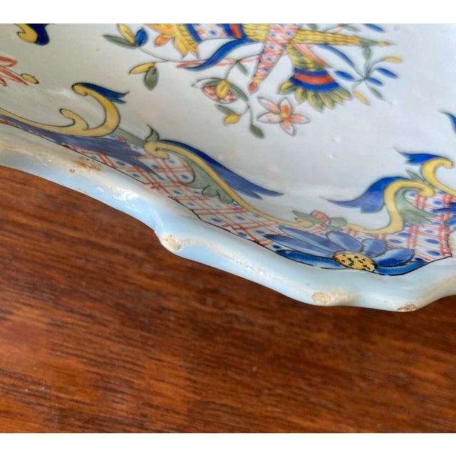 Late 19th Century Antique 19th Century Quimper Porquier-Beau Compote Rouen Style For Sale - Image 5 of 13