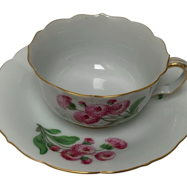 Metal Vintage Rare Meissen Pfeiffer Period 25-Piece Multi-Floral Botanical Coffee & Dessert Service First Quality C1924-1934 For Sale - Image 7 of 12