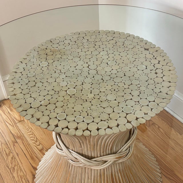 1970s Sculptural Sheaf of Wheat Bamboo Dining Table, After McGuire For Sale - Image 6 of 8