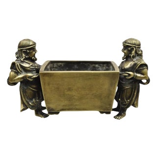 Antique Chinese Bronze Foreigner Figural Censer Ming Xuande Mark Ming to Qing For Sale