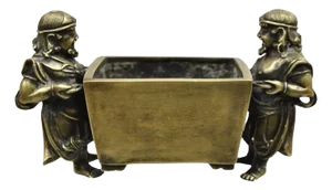 Antique Chinese Bronze Foreigner Figural Censer Ming Xuande Mark Ming to Qing