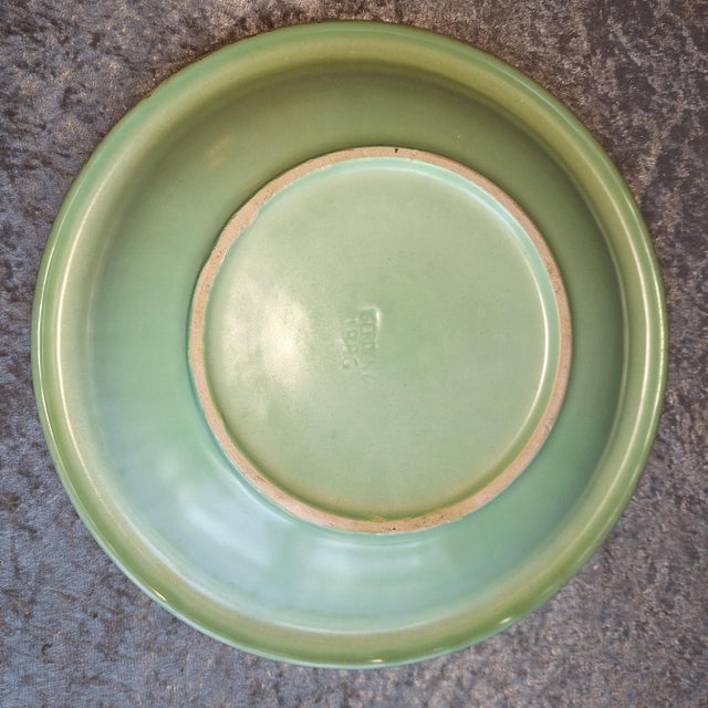 Mid-Century Ceramic Bowl with Mint Green Glaze, 1950s For Sale - Image 4 of 5