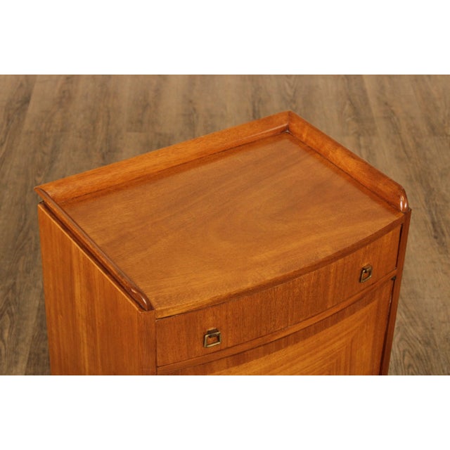 Mid Century Modern Parquetry Satinwood Nightstand Cabinet For Sale In Philadelphia - Image 6 of 13