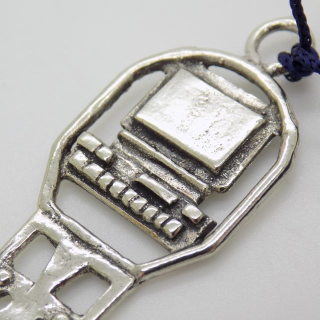 Vintage Italian Handmade Genuine Silver 90s Computer Desktop Bookmark With Tassel For Sale - Image 4 of 8