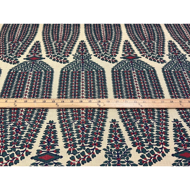 Lisa Fine Ayesha Paisley linen fabric. Price is per yard. Printed on 100% Linen Repeat: 26”H x 27.72”V Width: 52”