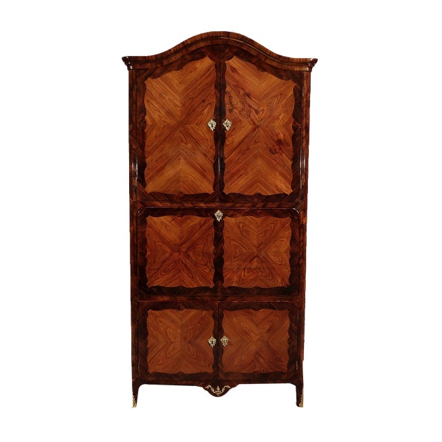 Louis XV Wood Secretary by J. Popsel For Sale