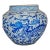 Mid 20th Century Blue and White Porcelain Dragon Jar, Chinese Scrollwork Dragon Decorative Pot For Sale
