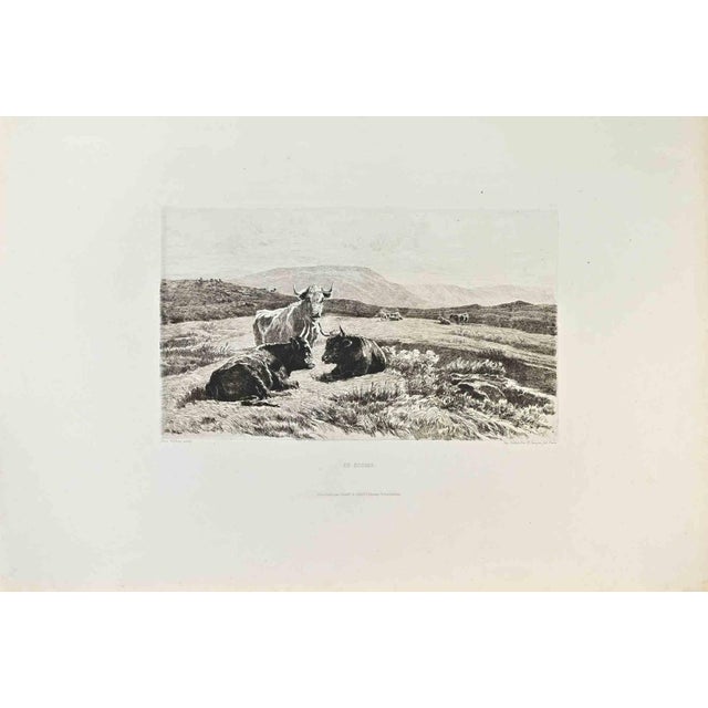 Otto Weber, En Écosse, Etching, 1870s For Sale