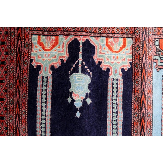 Textile 1960s, Vintage Uzbek Bukhara Multi-Niche Prayer Runner 1.1' X 6.1' For Sale - Image 7 of 13