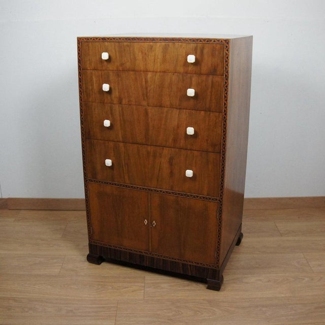 Wood Art Deco Lowboy Cabinet by Bath Cabinet Makers, 1930s For Sale - Image 7 of 10