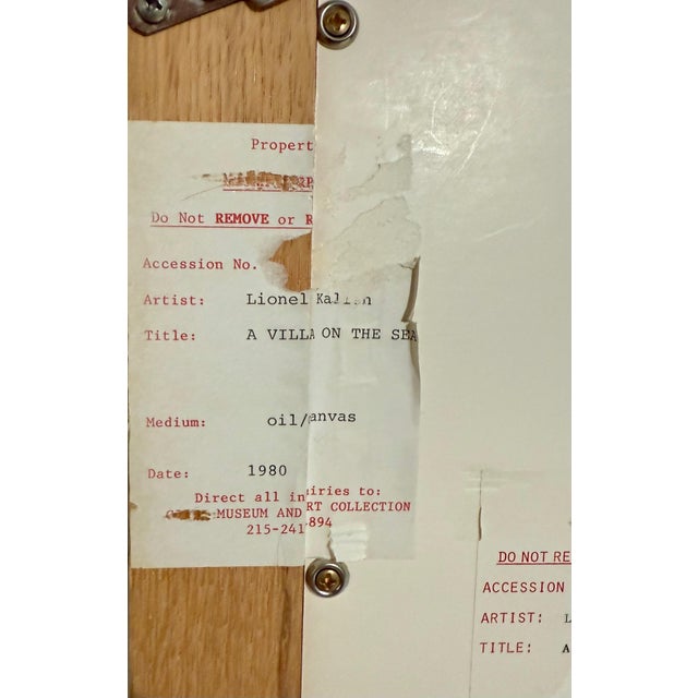 Lionel Kalish, Surrealist Oil Painting Magical Realism Lionel Kalish Italian Home Fantasy Scene, c.1980 For Sale - Image 4 of 15