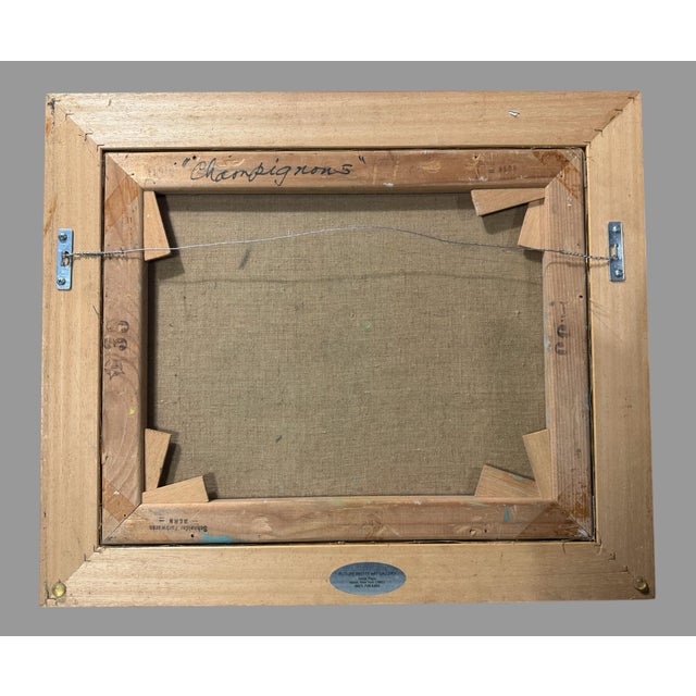 Vintage Floral Framed Abstract Impressionistic Landscape Painting Oil on Canvas For Sale - Image 4 of 5