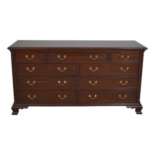 Henkel Harris Cherry 9 Drawer Bedroom Dresser For Sale