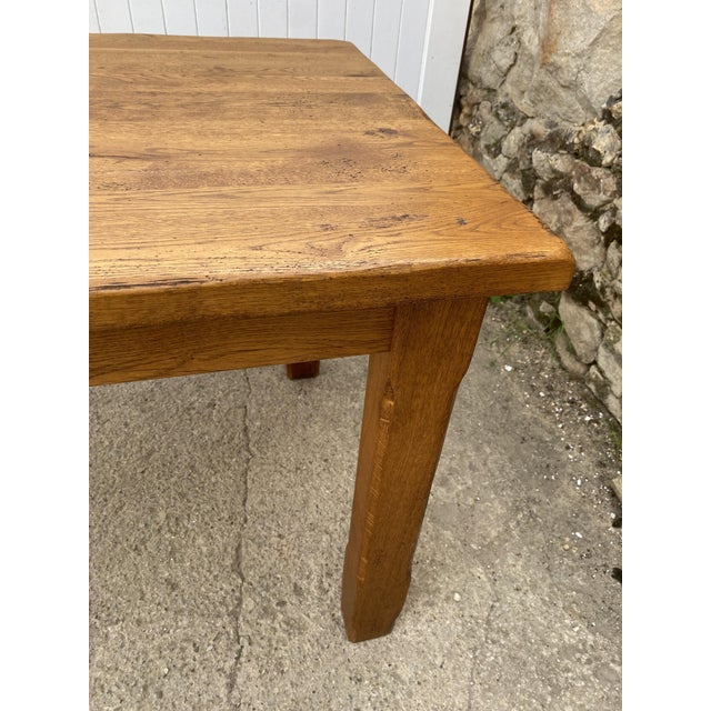 Brown Vintage Farmhouse Dining Table in Oak, 1950 For Sale - Image 8 of 18