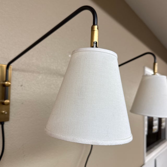 2010s Coastal Serena & Lily Flynn Plug in Wall Sconces, Pair For Sale - Image 5 of 12