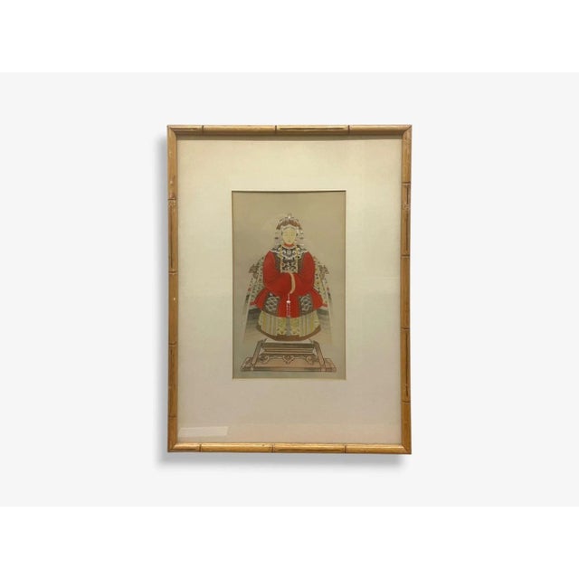 Drawing/Sketching Materials Chinese Export, Ink & Graphite, Vintage Chinese Wall Decorations, Bamboo, 1930s For Sale - Image 7 of 12