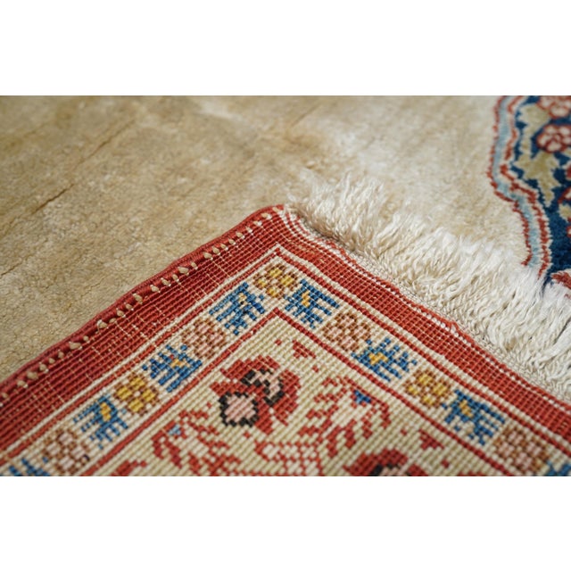 Textile Antique Persian Tabriz Rug 4'0'' X 5'8'' For Sale - Image 7 of 8