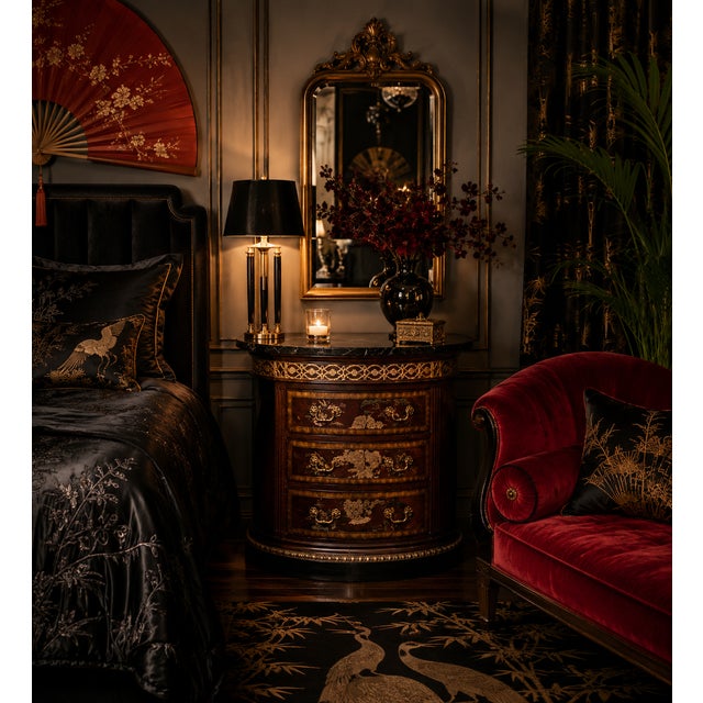 Mid 19th Century Imperial Garden Chest | Hand-Painted Chinoiserie Marble Top Dresser For Sale - Image 9 of 10