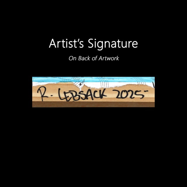 A Nearly Forgotten Song - Abstract Colorful Figurative Mixed Media Art on Wood Original Artwork by Robert Lebsack For Sale - Image 9 of 9