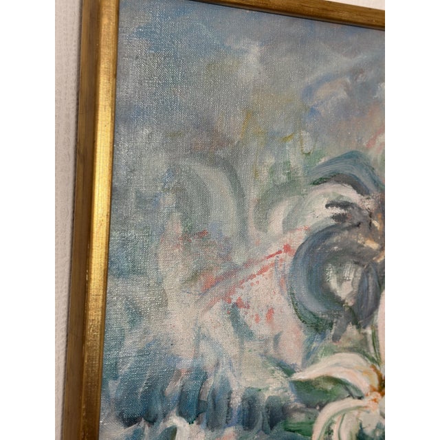 Torsten Hult, White Lilies, 1960s, Oil on Canvas, Framed For Sale - Image 10 of 18