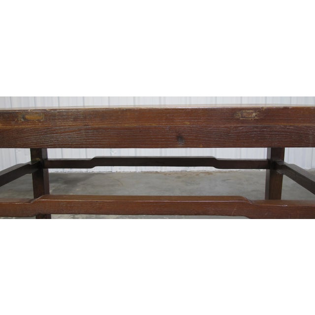 Wood 19th Century Square-Corner Side Table For Sale - Image 7 of 10