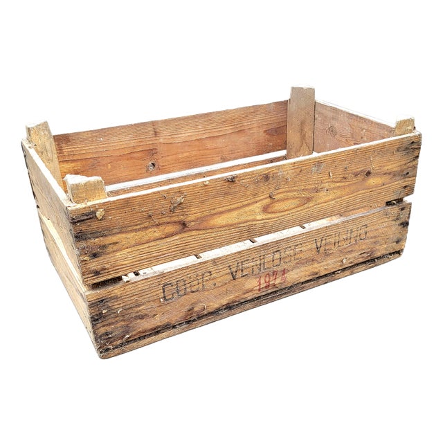 Vintage Dutch Wooden Fruit Basket, 1970s For Sale