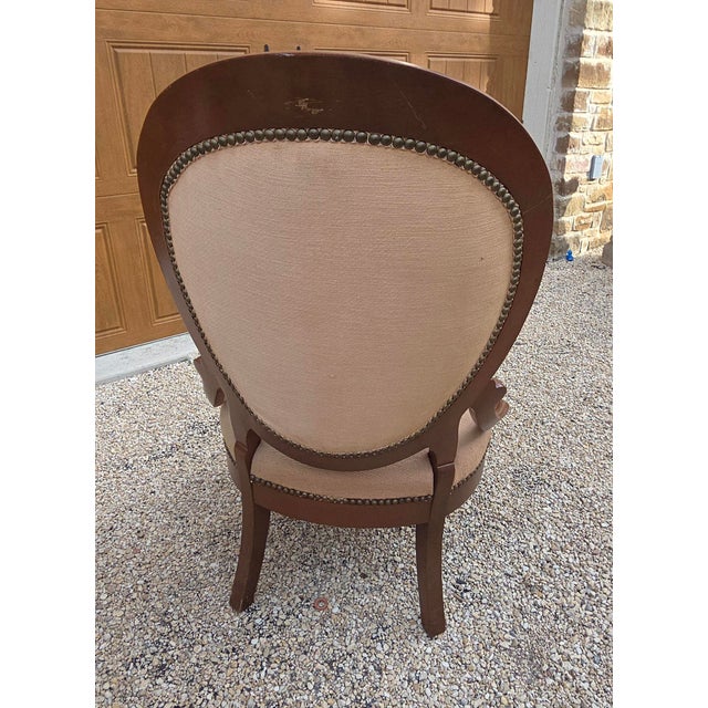 Wood Antique Victorian Needlework Parlor Chair For Sale - Image 7 of 18