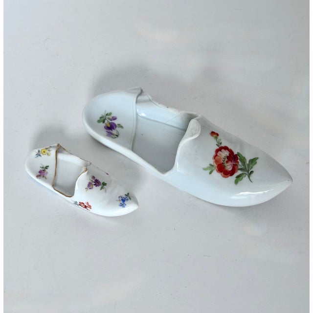 Ceramic Meissen Porcelain Slippers, Set of 2 For Sale - Image 7 of 8