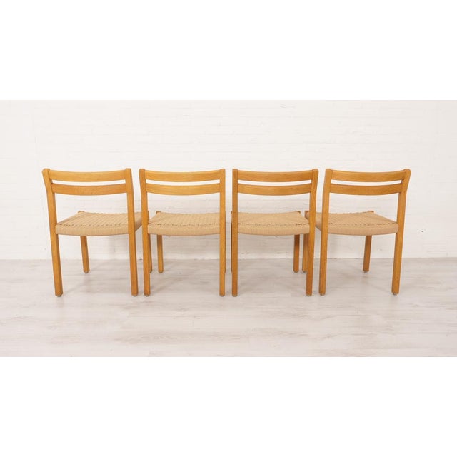 Vintage Dining Chair in Oak by Jorgen Henrik Møller, Set of 4 For Sale - Image 5 of 17