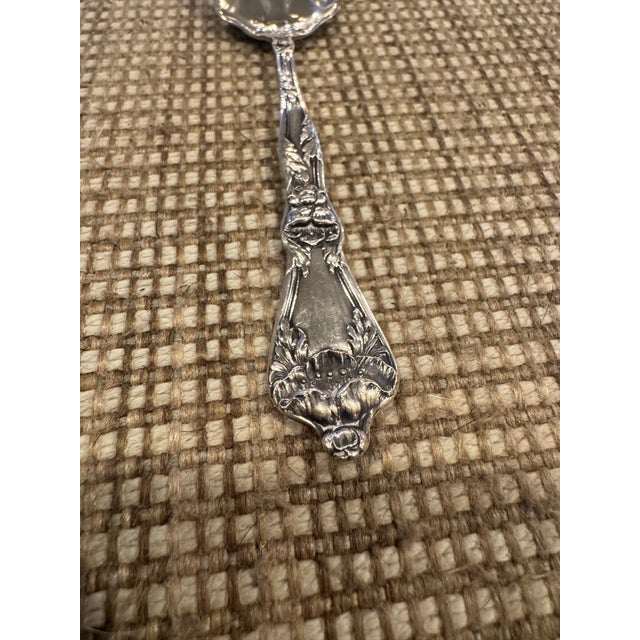 Antique Baker Manchester Sterling silver berry spoon, circa 1904.