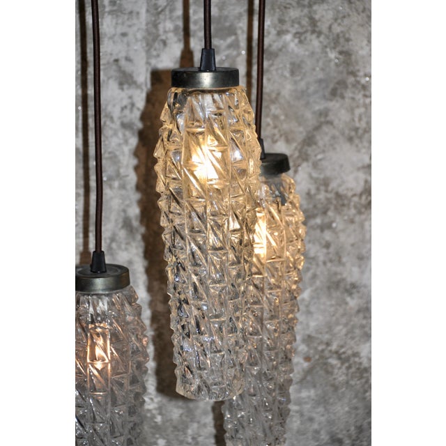 Cascading Ceiling Lamp with 3 Shades, 1960s For Sale - Image 4 of 16