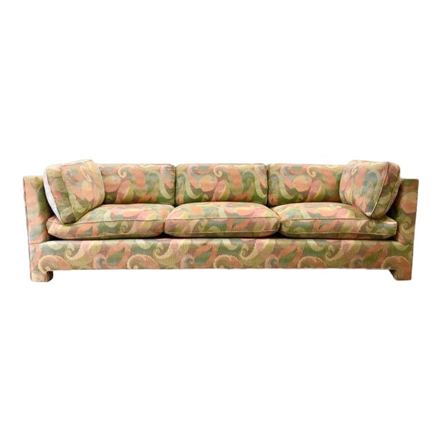 1970s Vintage Milo Baughman Style Sofa For Sale