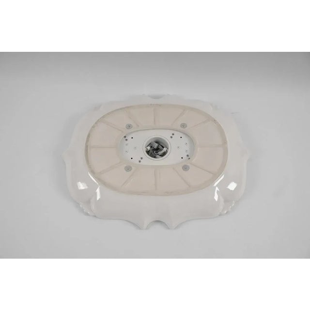 White Backlight Ceramic Mirror from Pan-Keramik, Germany, 1960s For Sale - Image 9 of 10