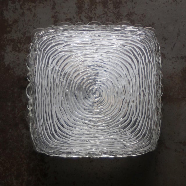 Mid-Century Modern Clear Glass Ceiling Lamp by Helena Tynell for Glashütte Limburg For Sale - Image 8 of 11