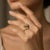 18k Panther ring with diamonds and emerald eyes. 8.10g, size 6.5 (sizable)