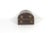 Wood Vintage Humpback Dome Top Wood and Brass Box, Brass Trim, Lidded, Hinged Lid Box, Brown Red Green Gold Trinket For Sale - Image 7 of 10
